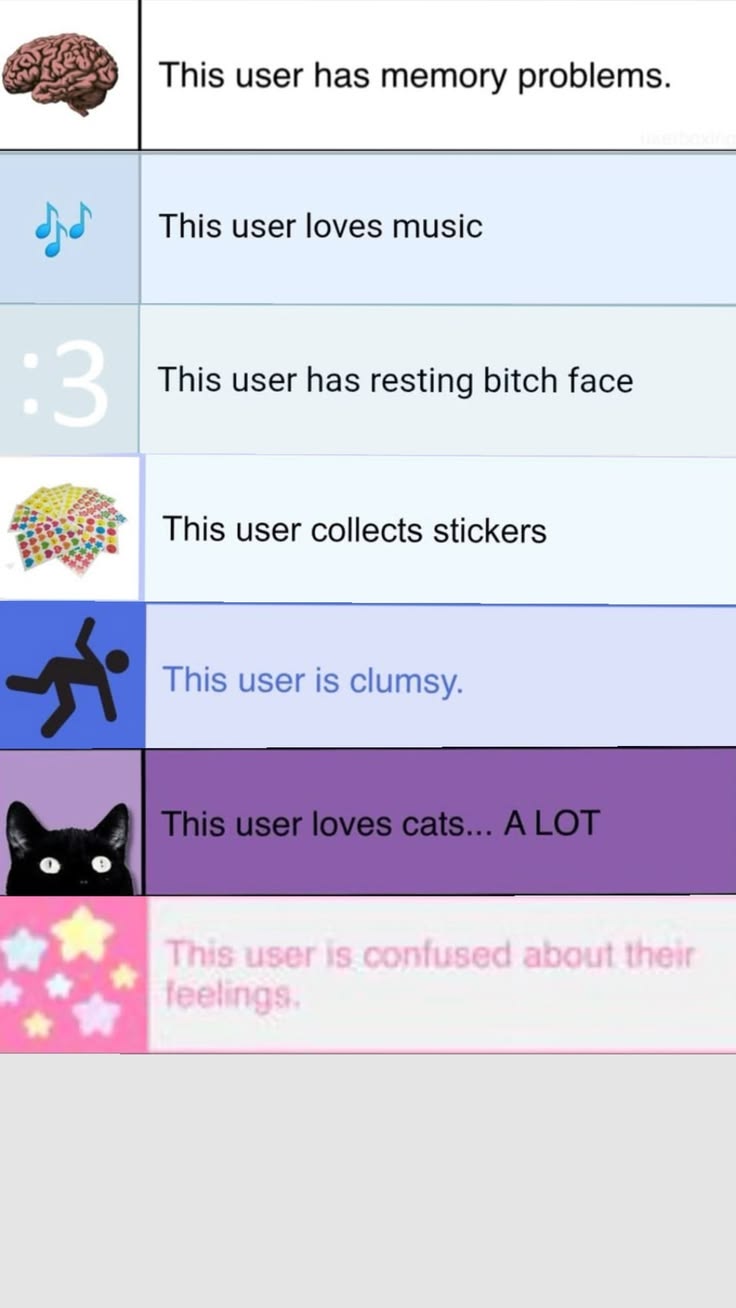 more about me or idk