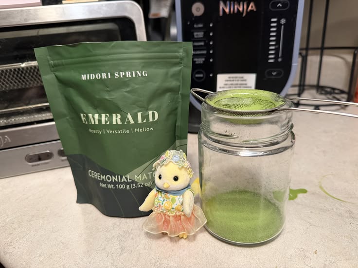 bird with matcha