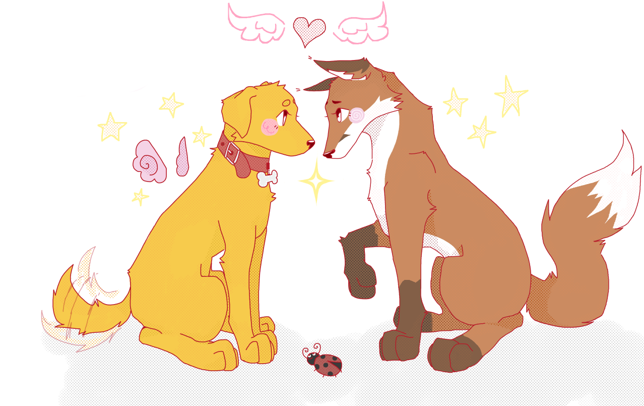 me and my partner <3 by: lunchpup
