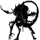 alien from aliens doing a dance