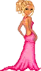 Pink evening gown