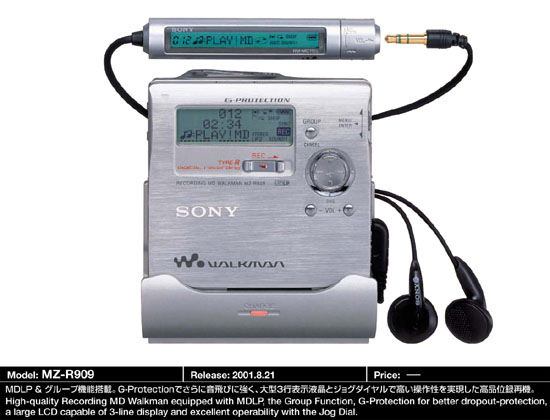 Sony Portable MiniDisc Recorder MZ-R909
