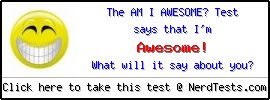 The Am I Awesome? Test -- Create and Take a Fun Quiz @ NerdTests.com's User Tests!