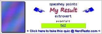 spacehey points -- Make and Take a Fun Test @ NerdTests.com's User Tests!