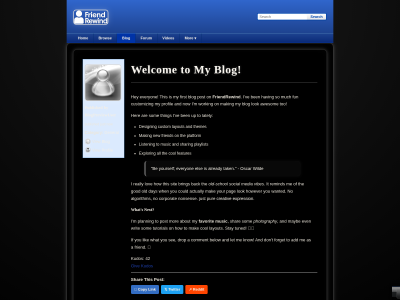 Liny dark blog layout