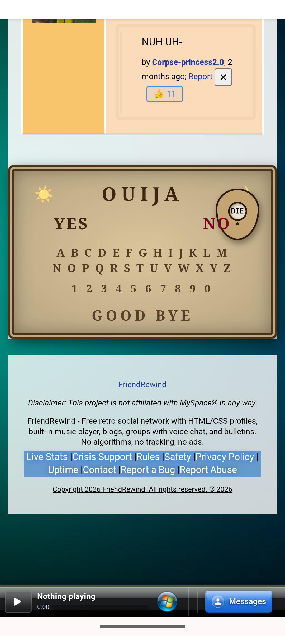 Interactive ouija board preview
