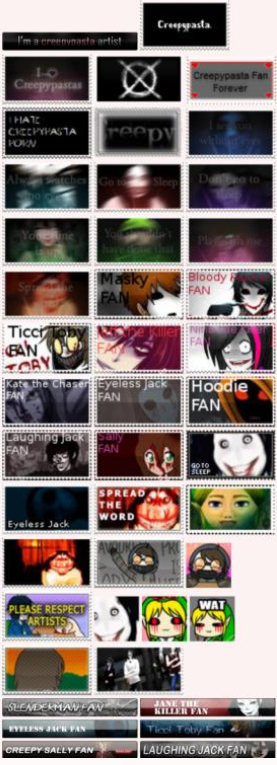 Creepypasta blinkies and stamps! preview