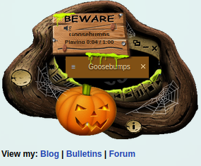 Halloween Profile Tunes - Windows Media Skin preview