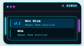 Futuristic Profile Tunes Player preview