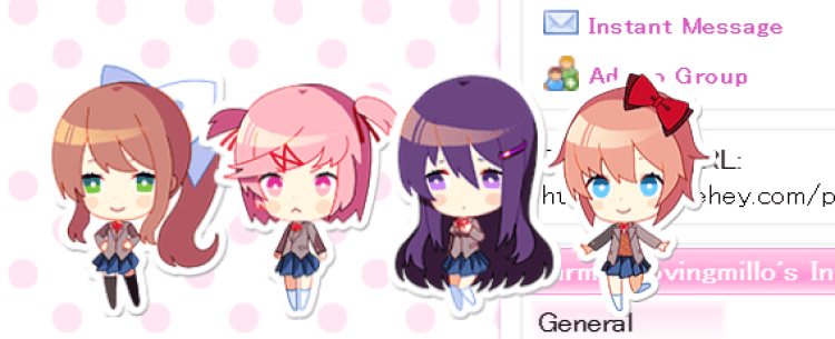 DDLC Sticker hover Aniamation preview
