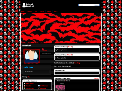 Spooky black and red