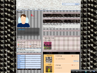 grey, black, + pink layout :D