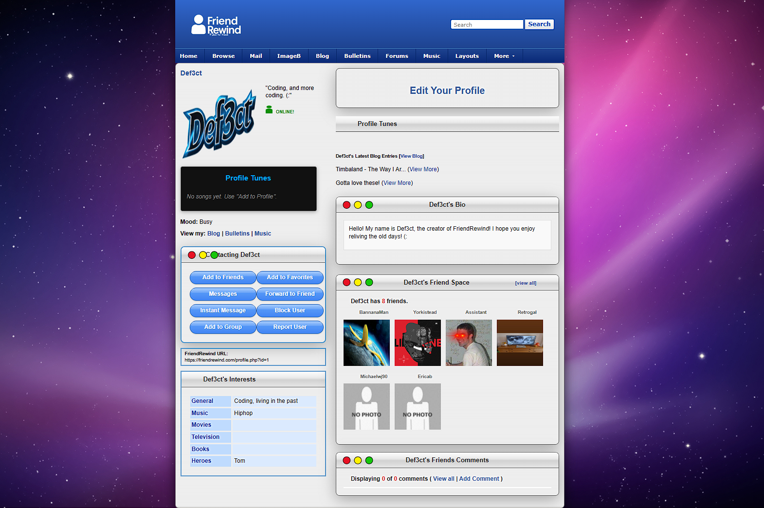 Rewind Layout Layout Preview | FriendRewind