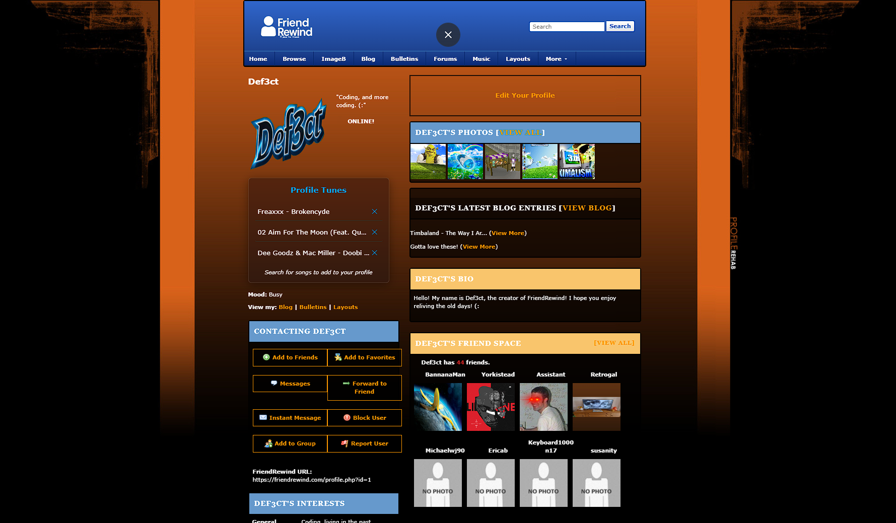 Rewind Layout Layout Preview | FriendRewind