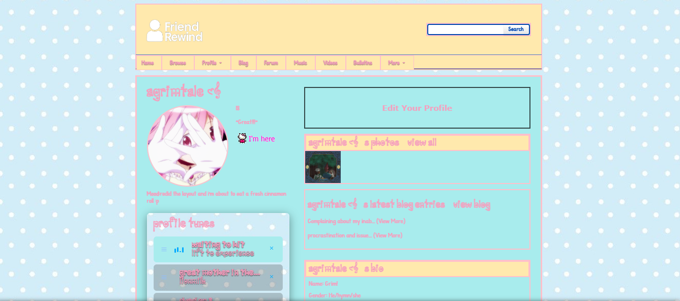 Pink, yellow and blue layout!