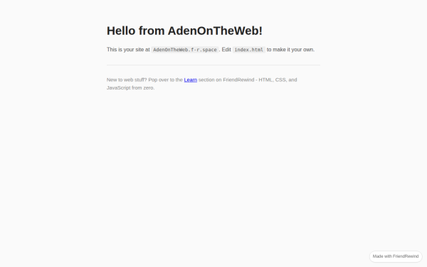 Preview of AdenOnTheWeb's site