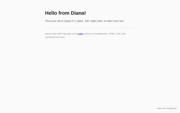 Preview of Diana's site