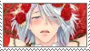 stamp of ichinosuke from naked butlers lying in roses blushing