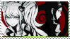 looping gif stamp of junko enoshima & mukuro ikusaba aka the despair sisters from daganronpa 1 standing next to each other