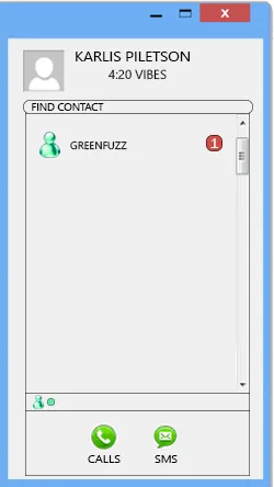 Contact's List Window