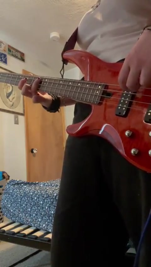 stupid bass is out of tune and mom walks in at the end