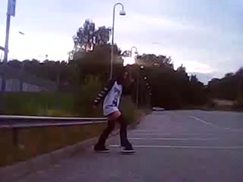 spinning in a parking lot