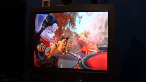 PS5 but on an old CRT television