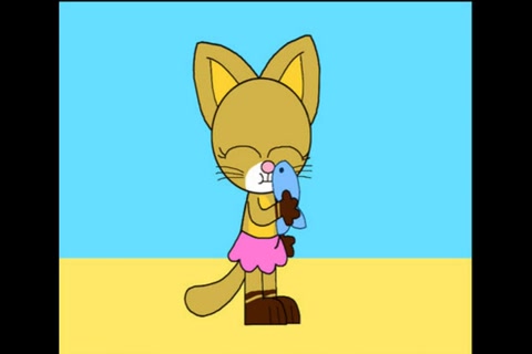 AATB Comic: Millie Eating a Fish