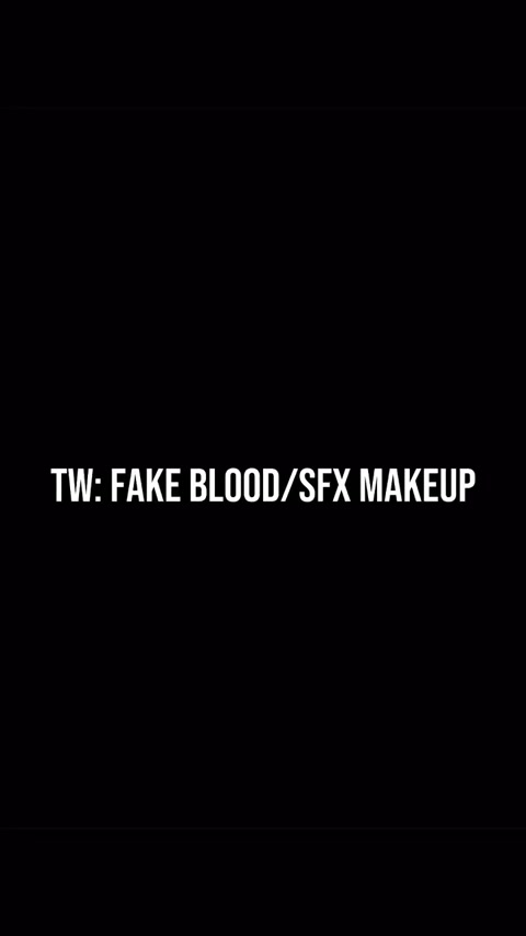 vampire makeup bts [TW: fake blood/sfx makeup]