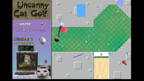 uncanny cat golf gameplay