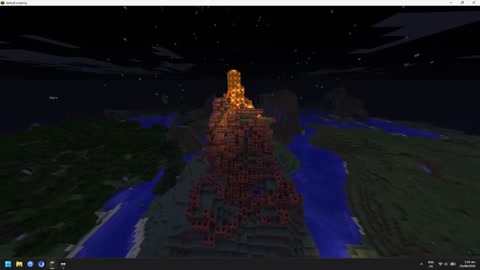 EXPLODING A WHOLE MOUNTAIN IN MINECRAFT!!!!