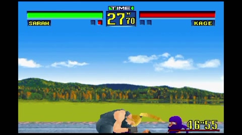 Virtua Fighter Remix (Sega Saturn): Instant Finishing Backflip Kick