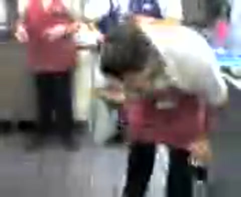 supervisor gets whip cream in da face