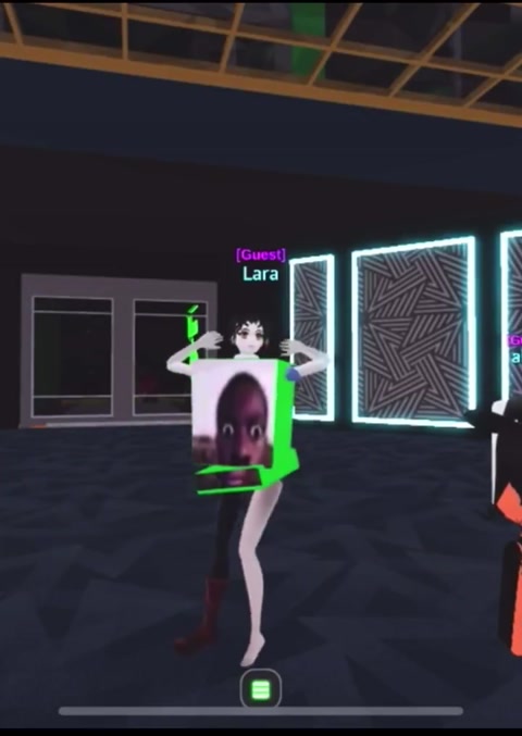 My roblox character dancing :)
