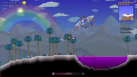 Terraria queen slime boss battle