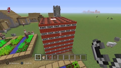 Blowing up villagers in Minecraft