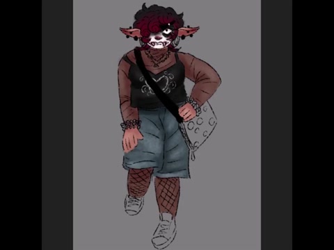 Drawing my persona in one of my outfits :]