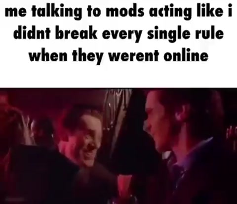 Me talking to the mods