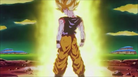 Goku turns Super Saiyan for the first time