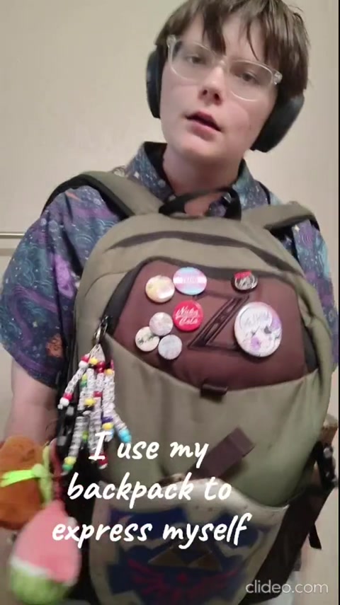I use my backpack to express myself