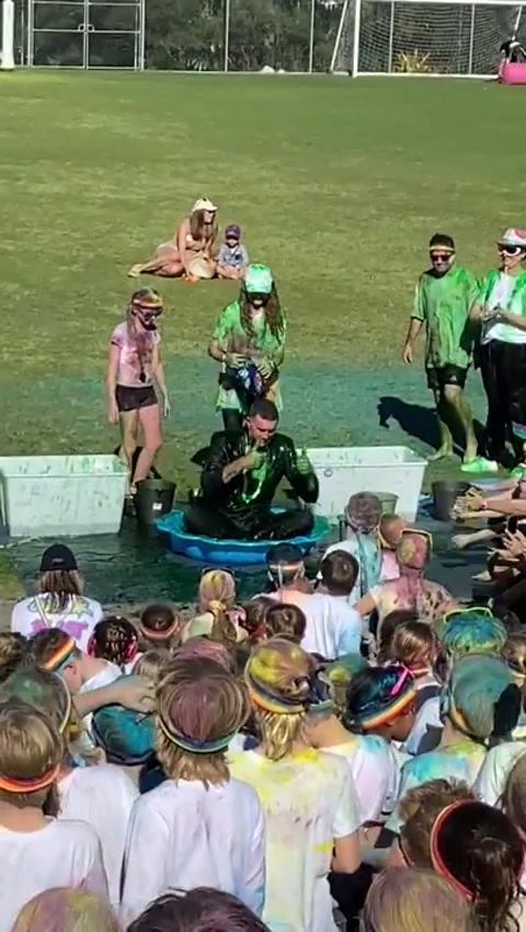 Principal slimed at Color run