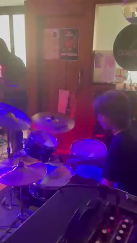 Playing drums with a band
